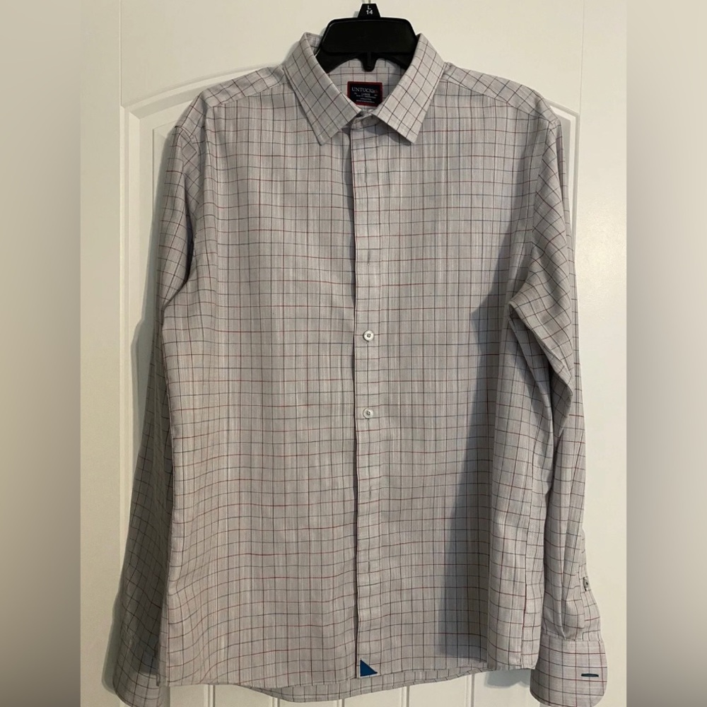 Untuckit Shirt Large Mens Button Up Slim Fit